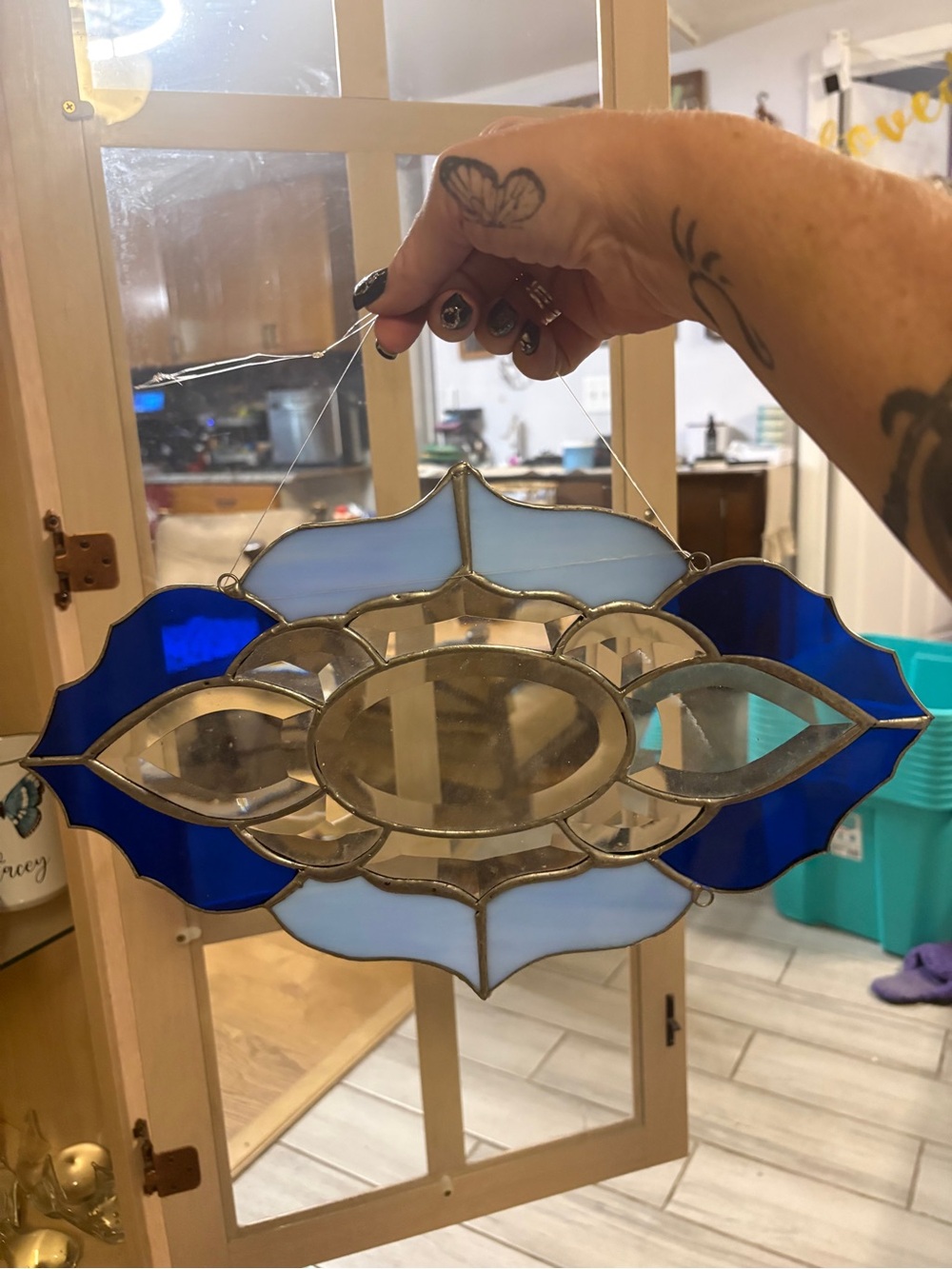 Stranded glass window hanging